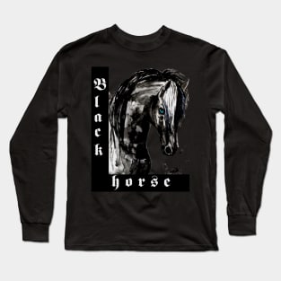 black horse Long Sleeve T-Shirt